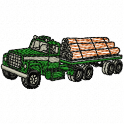 Truck Embroidery Design 6 Truck Embroidery Design 6